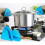 Silicone Oven Mitts Heat Resistant to 400F 4-Pc 4