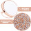 Miroir de maquillage portable ULTNICE avec strass, en ABS, 1 pièce 3