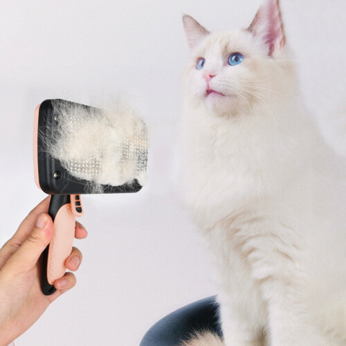 Self-Cleaning Cat Brush for Shedding and Detangling 1