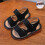 Babysandaler First Walking Shoes Åben Tå Sort 3-6 Måneder 2