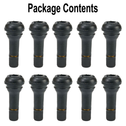 TR413 Snap-In Rubber Tire Valve Caps 10 Pcs 1