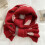 Bufanda de punto roja cálida para otoño e invierno, unisex, 1 pieza 2