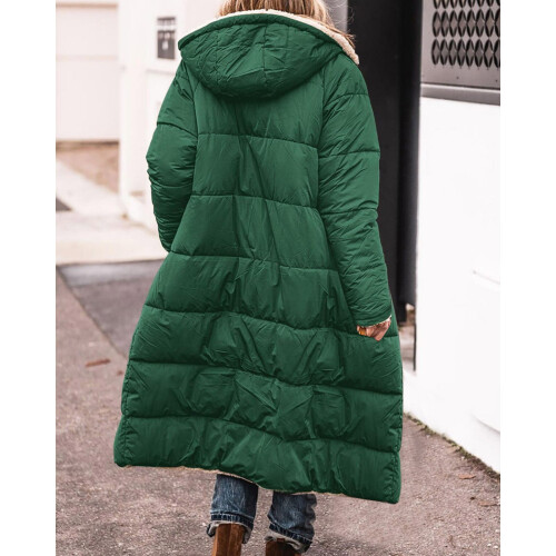 Uppvärmd trenchcoat för kvinnor, grön, 2XL, USB-driven 2