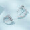 Orecchini a cerchio a forma di libellula in argento sterling 925 con cubi 4