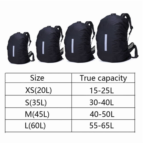 Reflective Waterproof Backpack Rain Cover for Night Cycling 2