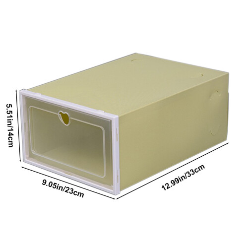 Boîte de rangement à chaussures empilable, gain de place, épaisse et robuste 2