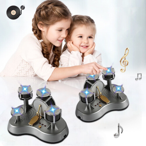 Kids Finger Drum Set with 5 Touch Pads, 3 Modes, Recording, 1