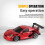 Carro de corrida elétrico RC 2.4G4WD para drift com luzes 4