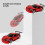 Carro de corrida elétrico RC 2.4G4WD para drift com luzes 5