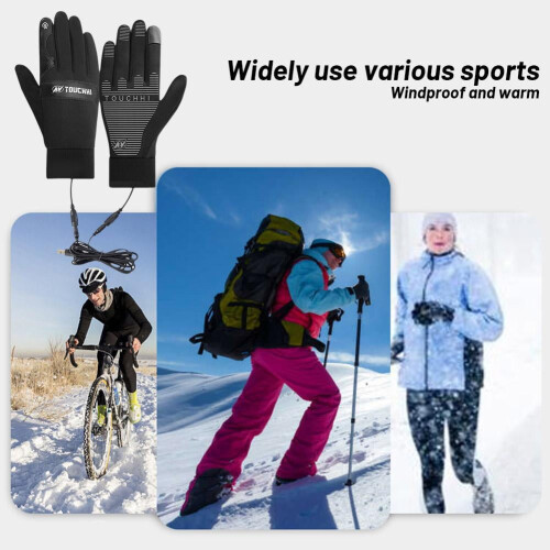 USB-beheizbare Handschuhe, wasserdicht, Touchscreen, Winter 1