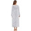 Women's Flannel Bathrobe Hooded Zipper Gray M 4