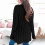 Women's Black Oversized Cardigan Sweater Long Sleeve 2