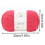 Handgestricktes Baumwollgarn, Wassermelonenrot, 100 g 3