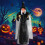 Décoration d'Halloween animatronique sorcière volante 178 cm 7