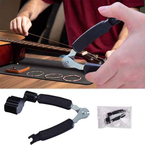 Guitar String Changing Tool with Winding Pliers and Pin 1