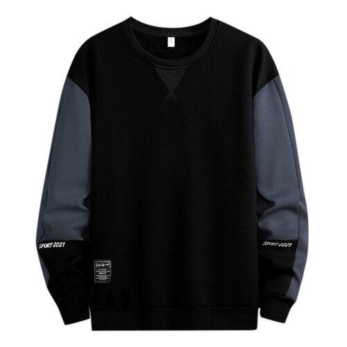 Men's Graphic Long Sleeve Pullover Sweatshirt Color Block 1