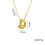 Bubble Letter Necklace Gold Plated Dainty Initial Pendant 2