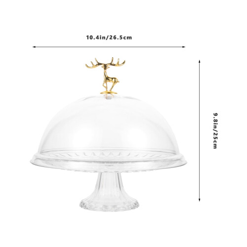 ULTNICE Round Cake Platter with Cover PET 1 Piece 1