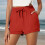 Women's Solid Casual Shorts Breathable Flat Weave 1 Pair 5