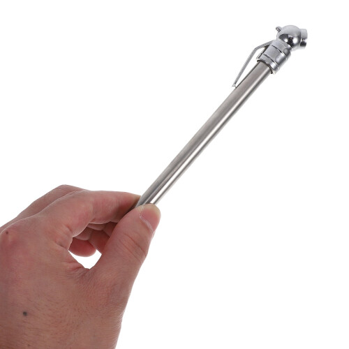 Small Tire Gauge Silver Alloy 1 Pack 5.5x0.8x0.32 Inch 2