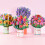 Χειροποίητη κάρτα Pink Rose Pop Up 3D με ευχετήρια κάρτα 3