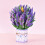 Χειροποίητη κάρτα Pink Rose Pop Up 3D με ευχετήρια κάρτα 6