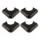 Pool Table Corner Pieces Metal Black 4 Pack 2