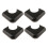 Pool Table Corner Pieces Metal Black 4 Pack 5
