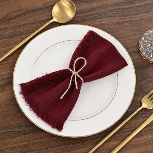Cotton Linen Napkins 16 x 16 Inch 12 Pack 2