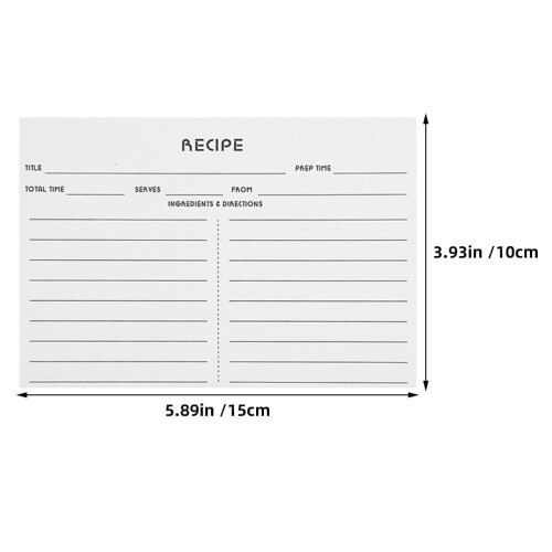 Wedding Recipe Cards Blank Paper 50 pcs 1