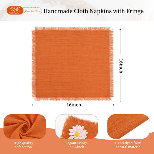 Cotton Linen Napkins 16 x 16 Inch 12 Pack 1