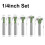 Keyhole Router Bits Set 6 pcs 1/4 to 5/8 inch blade diameter 2