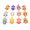 Animal Doll Set 3D Printed Flower Statue 6 pcs 2