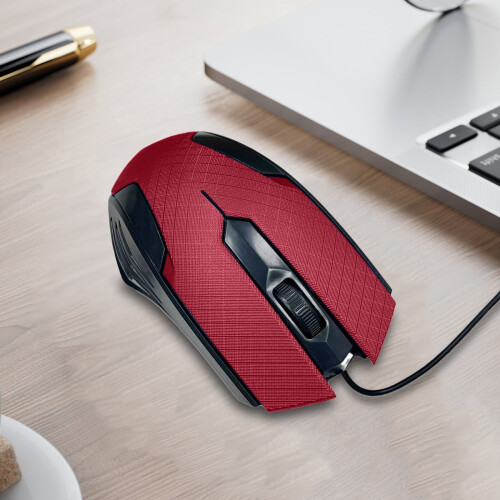 Red Red Usb Optical Mouse With Reliable Performance And Simple Design For Work And Entertainment 1