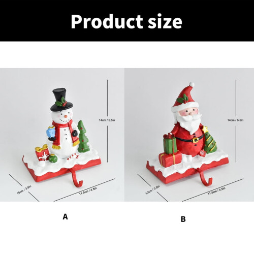 Christmas snowman resin stocking hanger 1 piece 2