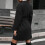 Women's double-face wool trench coat with knit lapel and 7
