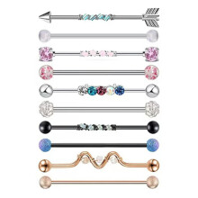 Stainless Steel Industrial Barbell Set 14G 8pcs