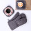 Oven Mitts Grey Protective Set for Baking Barbecue 2 Pcs 3