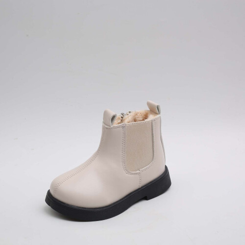 Toddler Ankle Boots Solid Color Warm Windproof Side Zipper 1