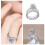 Silver Promise Ring Set for Women 2 Pieces 7