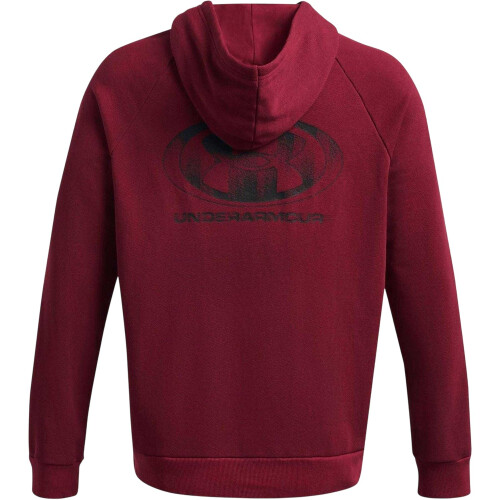 Under Armour (L, Red) Under Armour Mens Rival Raglan Drawstring Hoodie 1