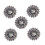 ULTNICE Black Zinc Alloy Coat Buttons 5 pcs 5