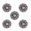ULTNICE Black Zinc Alloy Coat Buttons 5 pcs 7