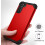 Samsung S21 5G Hülle, robust, stoßfest, 3-lagig, rot 3