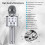 Wireless Karaoke Microphone with LED Lights 4-in-1 Silver 3