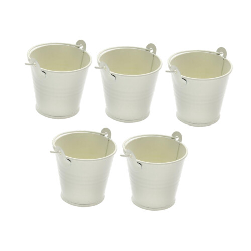 Galvanized Metal Ice Bucket with Handle 5 Pcs 1