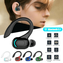 Słuchawki bezprzewodowe Dsseng Bluetooth 5.1, słuchawki stereo, zaczep na ucho, NOWOŚĆ (czarne)