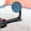 Motorcycle Round Rearview Mirror Pair Adjustable Angle 8