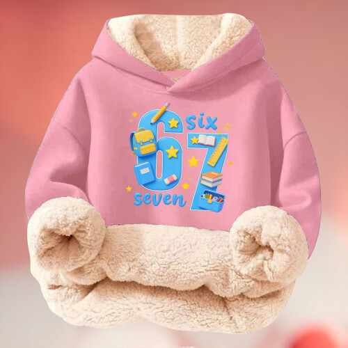 Sweat à capuche imprimé multicolore pour enfants, en polaire. 1
