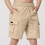 Boys School Uniform Shorts Beige Jogger Cargo Style for 2